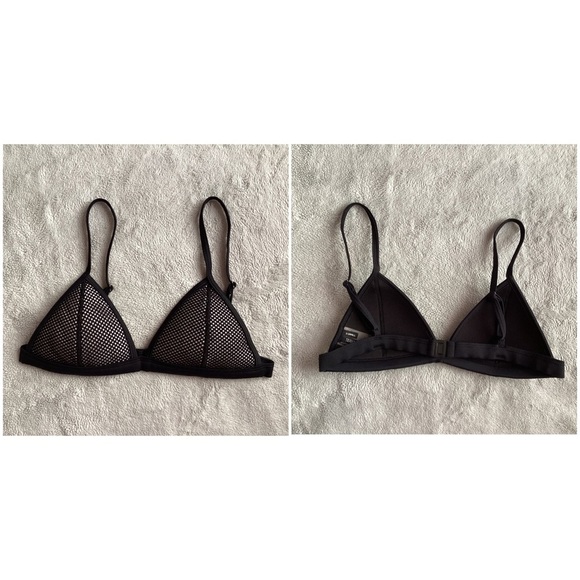 Triangl Ollie Neoprene Mesh Swimsuit Bikini Swim Top Black White Wanderlust XS - Picture 4 of 13